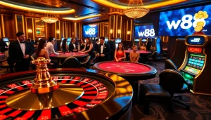 Trải nghiệm cảm giác chiến thắng đầy phấn khích với liên kết truy cập W88 trong một không gian casino sang trọng.