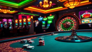 Players enjoying classic casino games at https://giaimanhacai.news/ with vibrant ambiance and excitement.