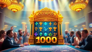Players enjoying the Gates of Olympus 1000 slot machine with exciting mythological themes.