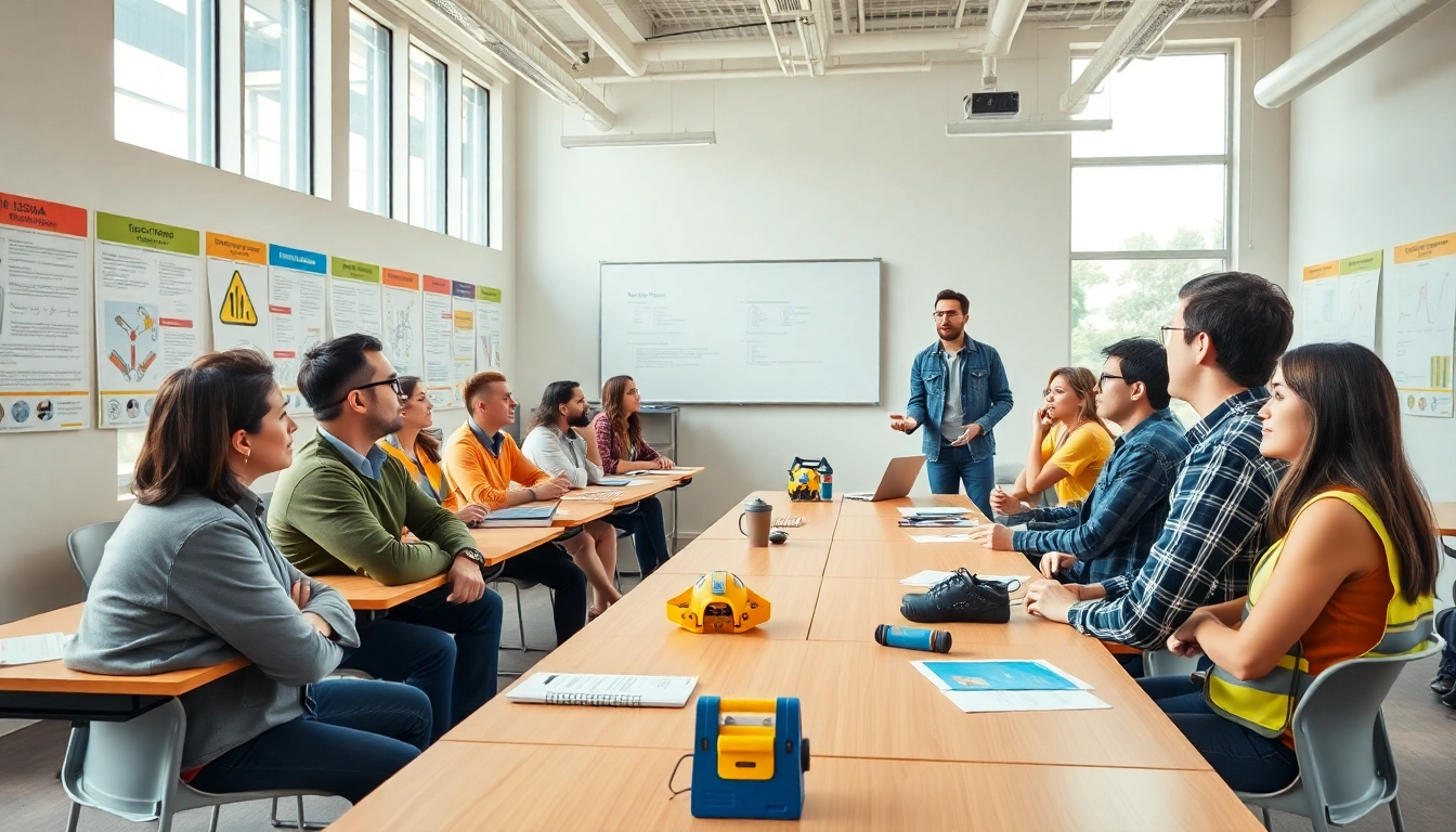 Engaged learners in OSHA training carolinas session, showcasing safety awareness and education.