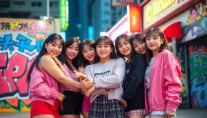 blackpink members showcasing their dynamic style and friendship in an urban setting