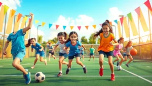 Girls enjoying activities at Multi Sports Camps for Girls, showcasing teamwork and fun.