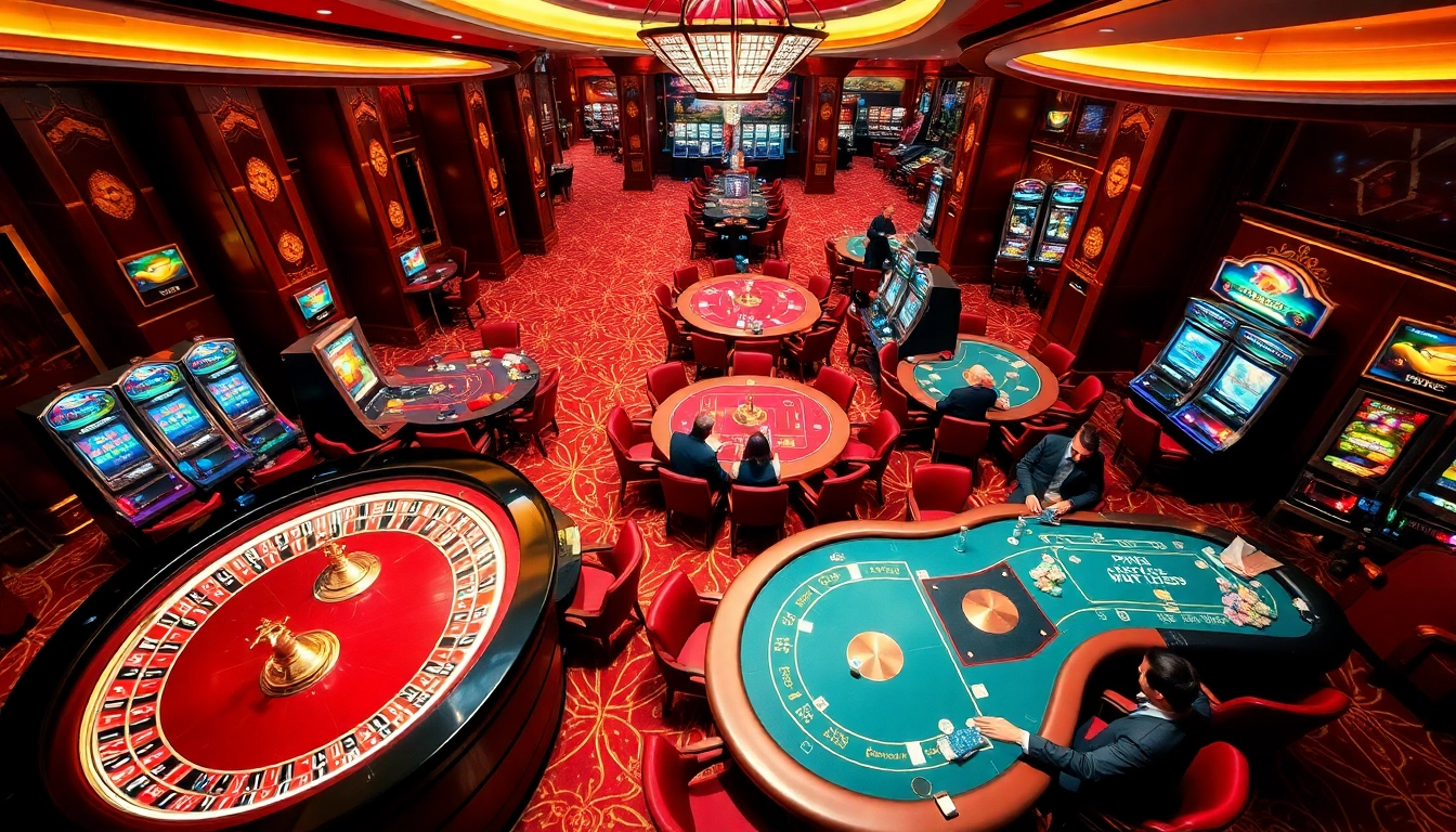 Experience the excitement of online gaming at https://sri.gb.net/ with players engaging at vibrant casino tables.