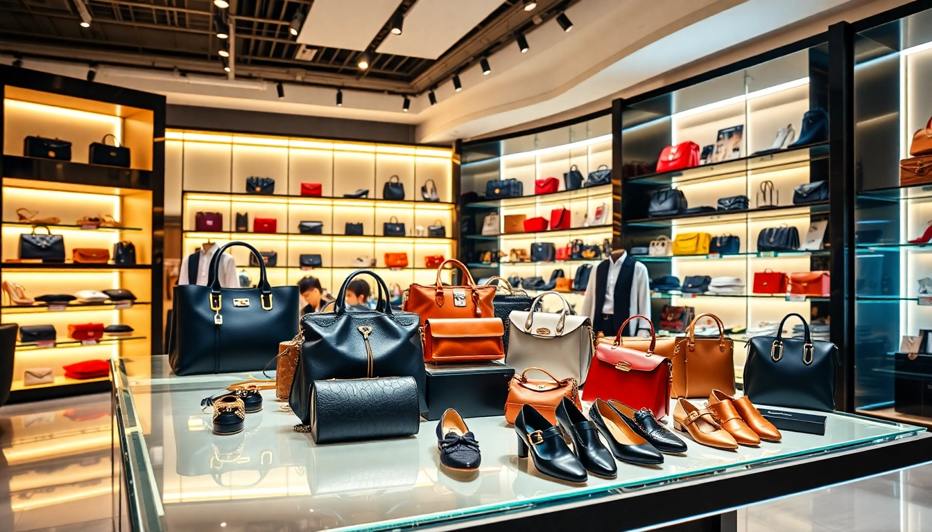 레플리카쇼핑몰에서 다양한 복제품들을 전시한 세련된 쇼핑 환경