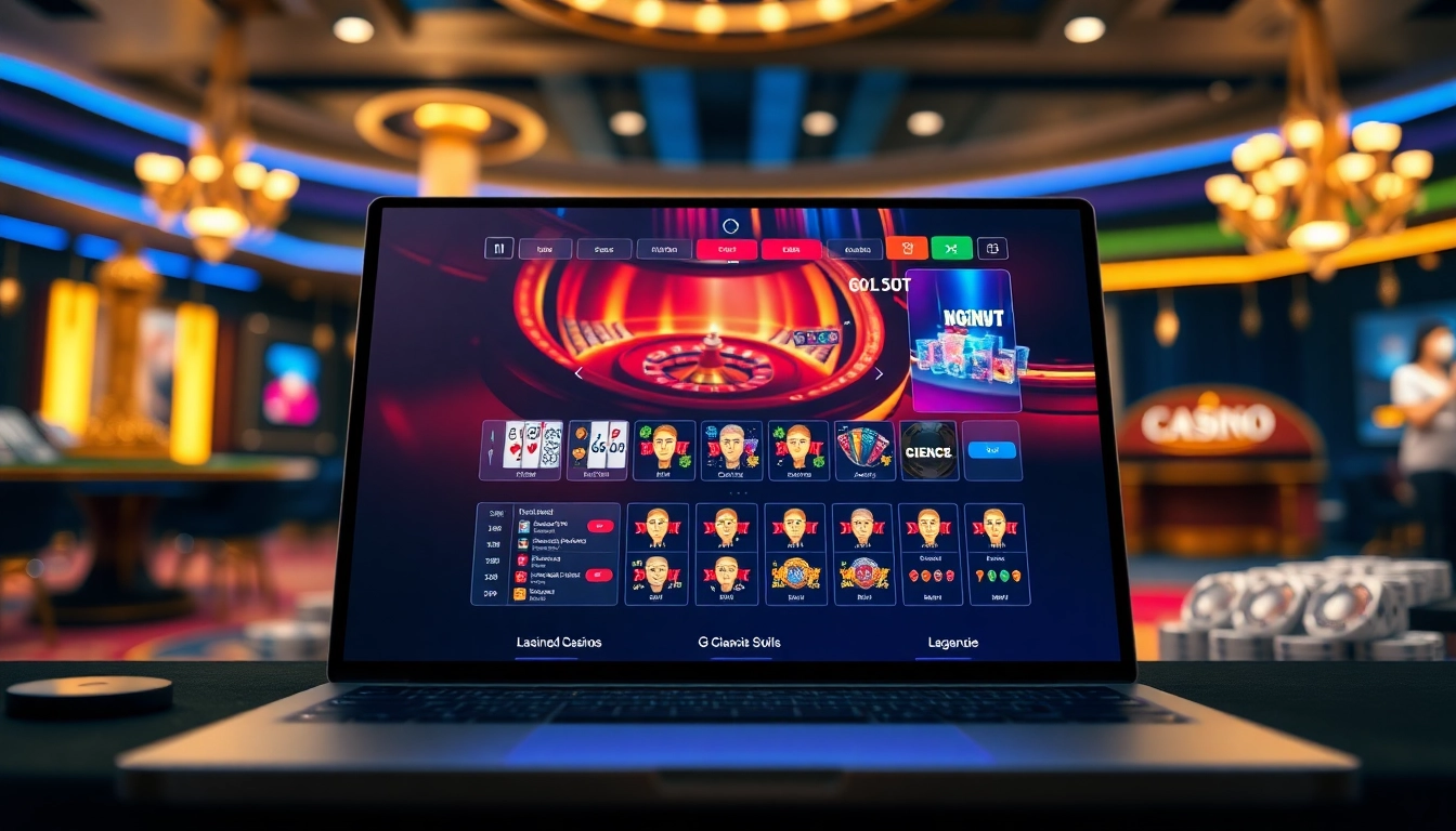 다양한 디지털 기기에서 생동감 넘치는 바카라 게임을 선보이는 역동적인 온라인 카지노 인터페이스.