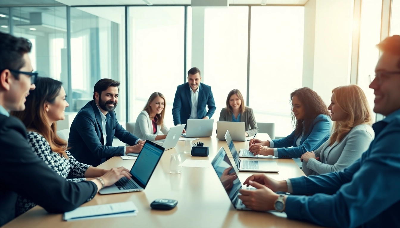 Collaborative team discussing Strategy Capture Management in a modern office.