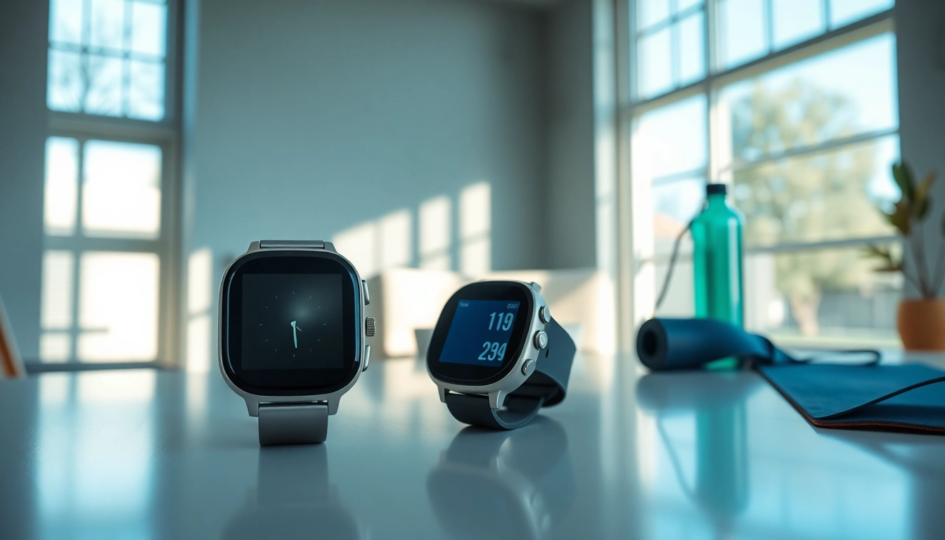 Showcasing a Pulse Smart Watch on a sleek table, emphasizing its vibrant features.