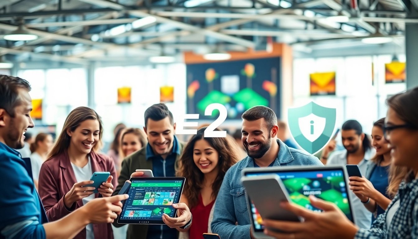 Secure online sports betting experience featuring 슈어맨2 logo, showcasing users in a trustworthy digital marketplace.